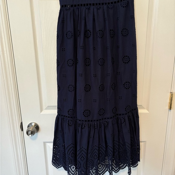 Aqua Eyelet Midi Dress - Picture 8 of 14